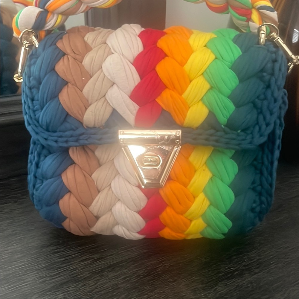 Multicolor Woven Women's Bag